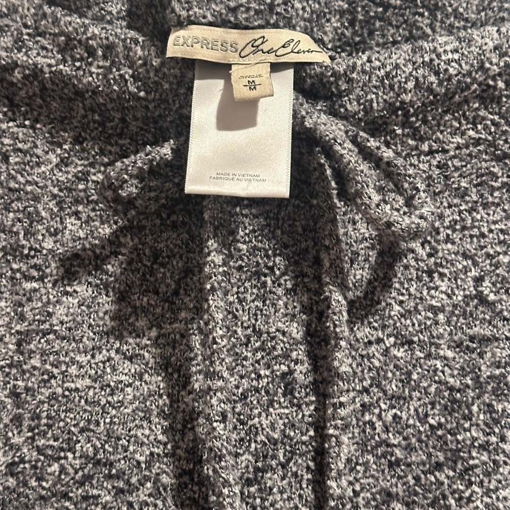 Express Fuzzy Fleece Drawstring Joggers - image 3